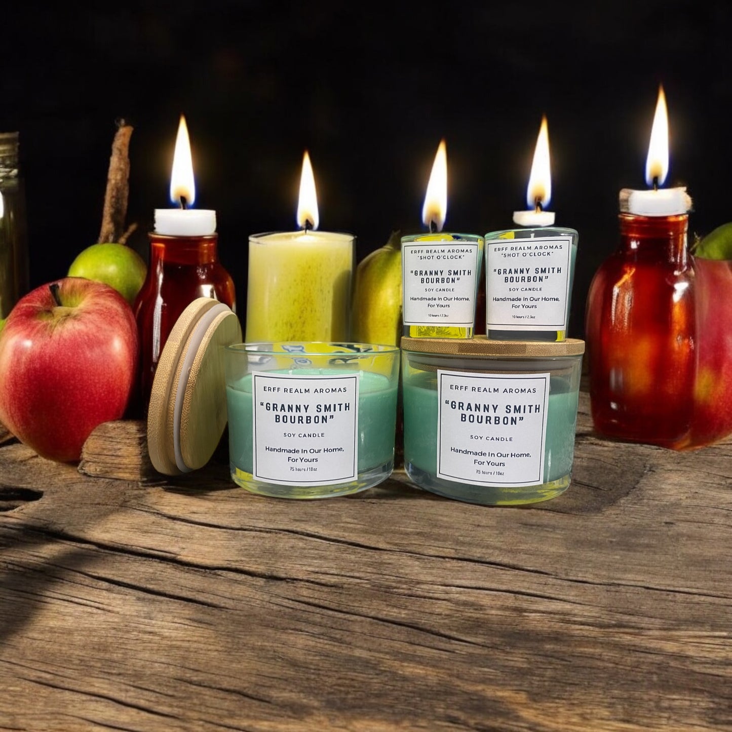 "Granny Smith Bourbon" Soy Candle